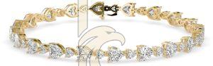 Heart-shaped Lab Grown Diamonds Tennis Bracelet