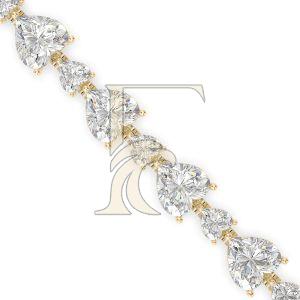 Heart-shaped Lab Grown Diamonds Tennis Bracelet