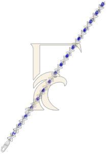 Hugs & Kisses Tanzanite Diamond Bracelet