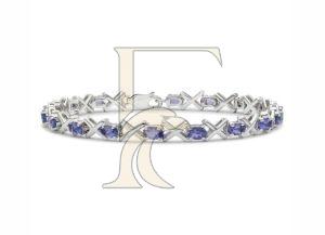 Hugs & Kisses Tanzanite Diamond Bracelet