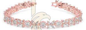 party wear classic marquise round diamond studded bracelet