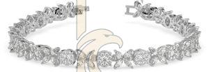 party wear classic marquise round diamond studded bracelet