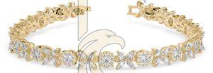 party wear classic marquise round diamond studded bracelet