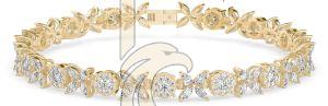 party wear classic marquise round diamond studded bracelet