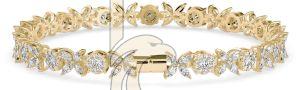 party wear classic marquise round diamond studded bracelet