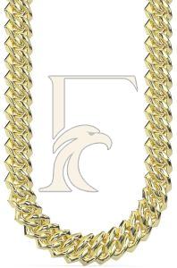 Prong Set Diamond Cuban Link Chain