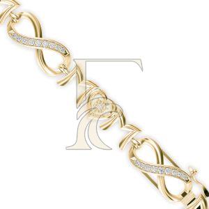 Pure Elegance Simple Design Diamond Bracelet