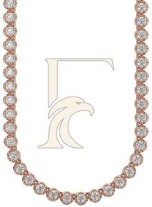 Round Bezel Diamond Necklace