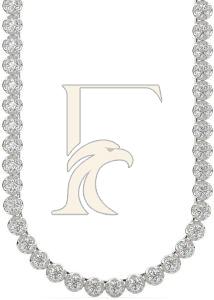 Round Bezel Diamond Necklace