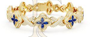 Ruby Stone Clover Bracelet