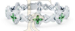 Ruby Stone Clover Bracelet