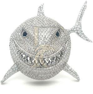 shark tank sculpture diamond pendant