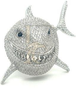 shark tank sculpture diamond pendant