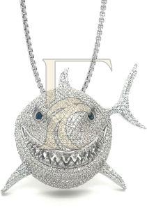 shark tank sculpture diamond pendant