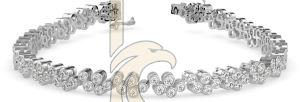 simple daily wear round diamond studded bracelet
