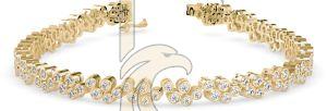 simple daily wear round diamond studded bracelet