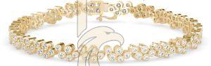 simple daily wear round diamond studded bracelet