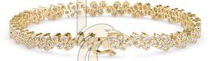 simple daily wear round diamond studded bracelet