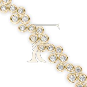 simple daily wear round diamond studded bracelet