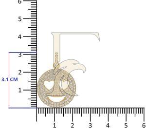 Smiley Heart Design Hip-Hop Diamond Pendant