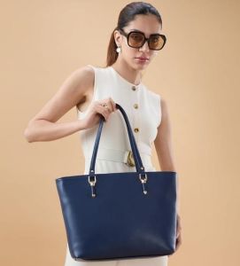 ladies classic dual shoulder straps tote handbag
