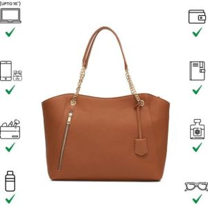 Ladies Premium Tote Handbag with Chain Handles