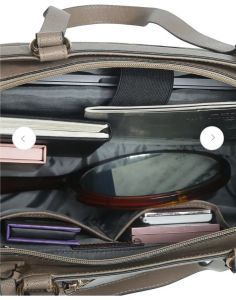 Ladies Structured Tote Bag with Detachable Sling &AMP; Pouch