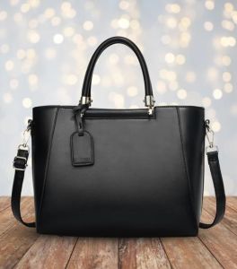 Ladies Structured Tote Handbag with Dual Handles &AMP; Detachable Sling Strap