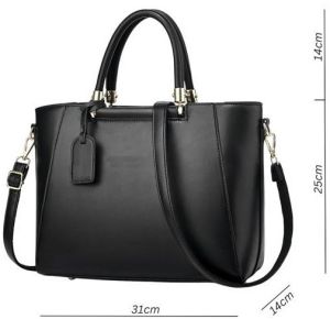 Ladies Structured Tote Handbag with Dual Handles &AMP; Detachable Sling Strap