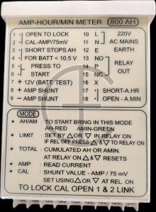 220V Programmable AMP Hour Meter