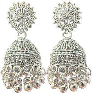 Oxidized Silver Earring