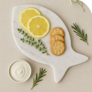 Marble Fish Shape Platter