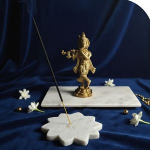 Marble Lotus Incense Holder