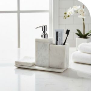 Square Marble Bathroom Set