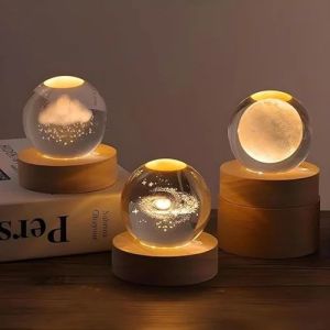 3D Crystal Ball Table Lamp