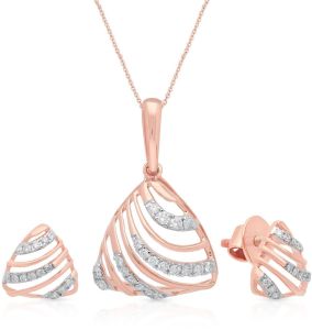 Diamond Gold Pendant Set