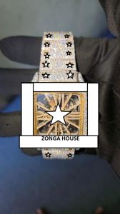 11mm Square Stainless Steel Glass Dial Moissanite Watch
