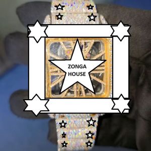 11mm Square Stainless Steel Glass Dial Moissanite Watch