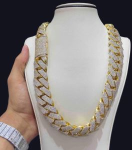 22 Mm VVS Moissanite Diamond 925 Sterling Silver  Chain