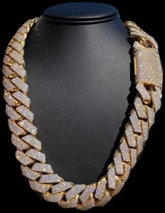 22 Mm VVS Moissanite Diamond 925 Sterling Silver  Chain