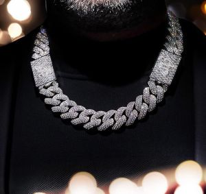 925 Sterling Silver Baguette Cut Cuban Chain