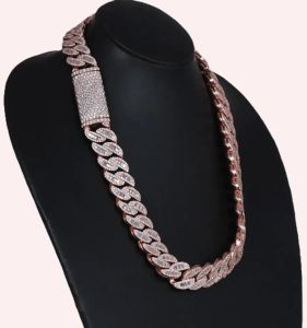 925 Sterling Silver Moissanite Diamond Cuban Chain
