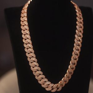 925 Sterling Silver Moissanite Diamond Cuban Chain