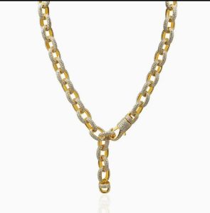 925 Sterling Silver Moissanite Diamond Studded Large Cuban Link Chain