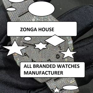 Antique Stainless Steel Mechanical Moissanite Diamond Watch