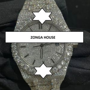 Fully Iced Moissanite Diamond Fully Automatic Watch