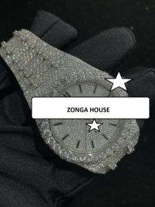 Fully Iced Moissanite Diamond Fully Automatic Watch