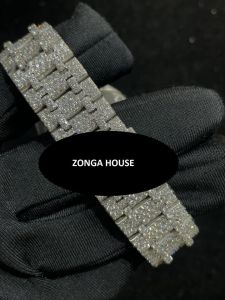 Fully Iced Moissanite Diamond Fully Automatic Watch