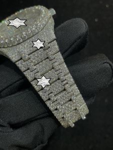 Fully Iced Moissanite Diamond Fully Automatic Watch