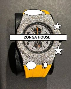 Moissanite Diamond Analog Stainless Steel Watch